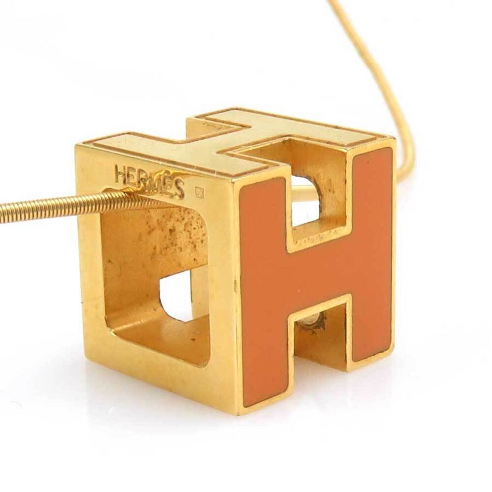 HERMES Orange Necklace